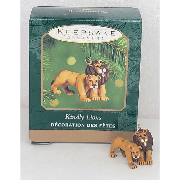 Vtg 2000 Hallmark Miniature Kindly Lions Ornament Special Edition Noah's Ark - Picture 1 of 6